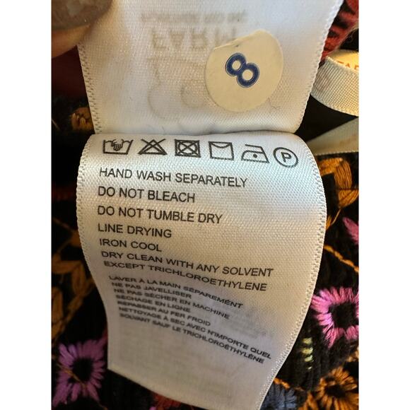 Anthropologie Farm Rio Embroidered Corduroy Mini Skirt Size Small - Picture 11 of 14